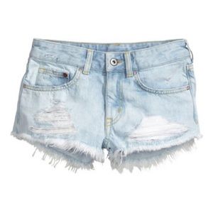 Distressed Denim Shorts